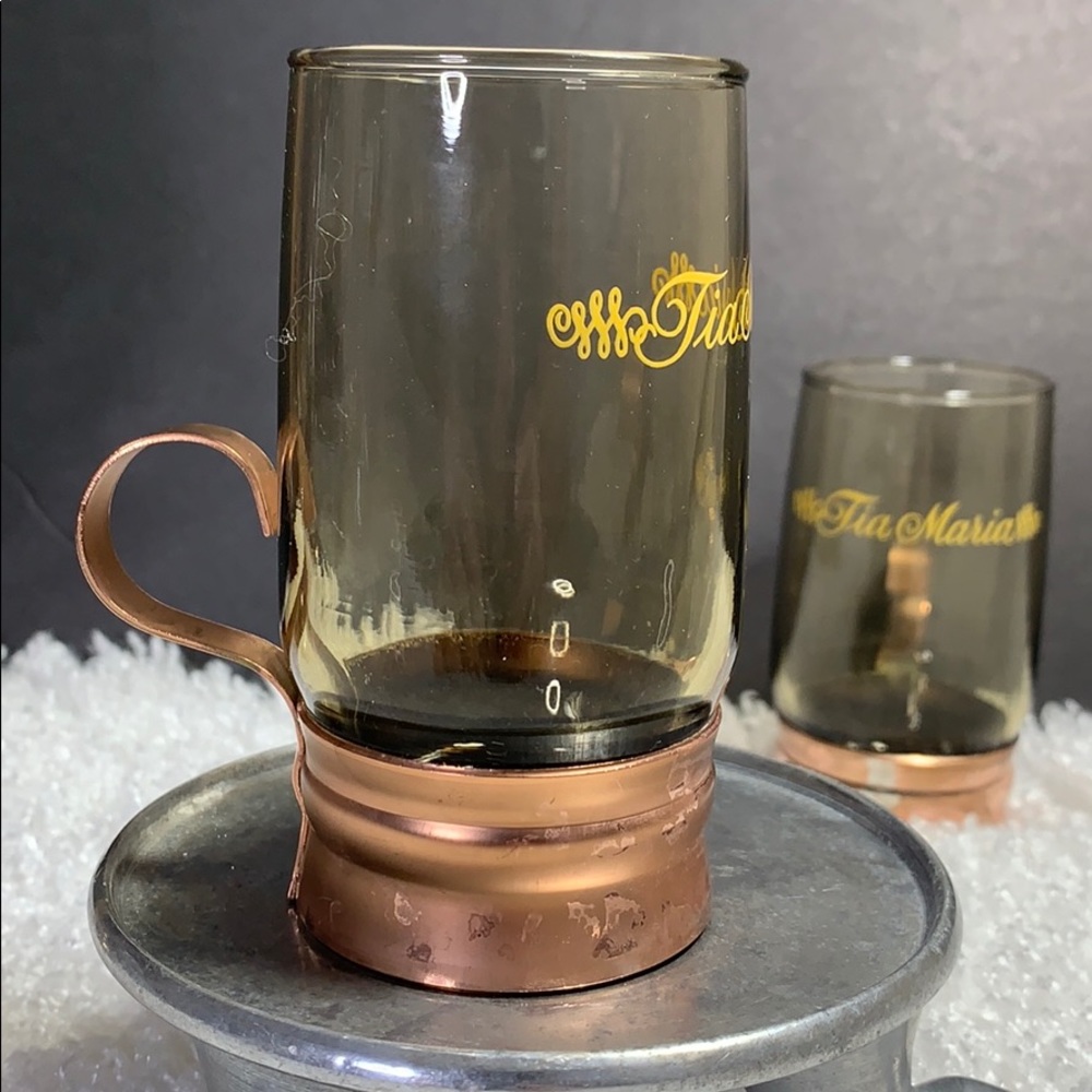Vintage (2) Tia Maria Expresso cups Copper Finish - Picture 4 of 9